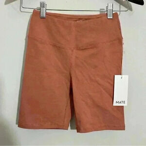 NWT Mate the Label Organic Stretch Biker Short High Rise Size S